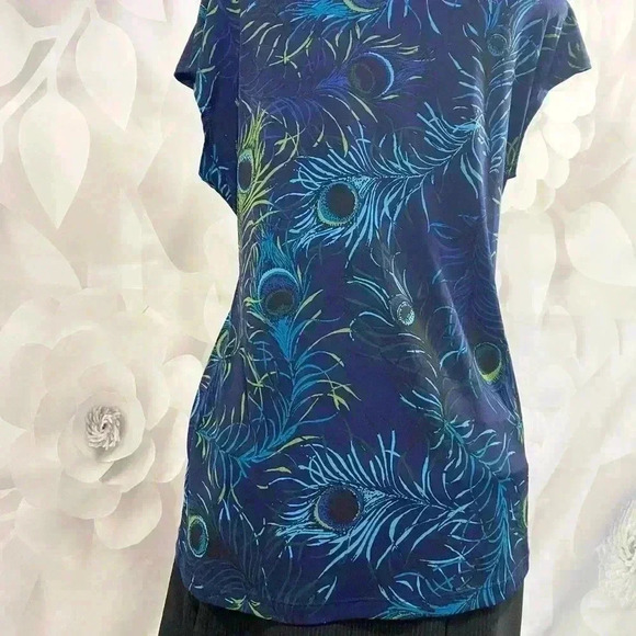 Apt 9 Womens Peacock Print Blouse - Picture 3 of 6